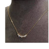 Necklace 925 Sterling Silver Geometric Zircon Pendant 18K Gold Plated Cross Chain Light Luxury Style For Women