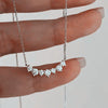 Necklace 925 Sterling Silver Geometric Zircon Pendant 18K Gold Plated Cross Chain Light Luxury Style For Women