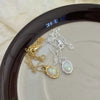 Necklace 925 Sterling Silver Opal Stone Geometric Style