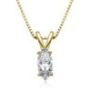 Necklace 925 Sterling Silver Pearshaped Moissanite Geometric Light Luxury Electroplated For Women