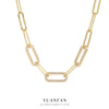 Necklace 925 Sterling Silver Punk Exaggerated Geometric Electroplated Female Hiphop Chain