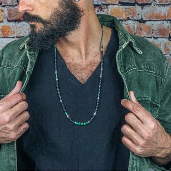 Necklace Stone Geometric Handmade Unisex