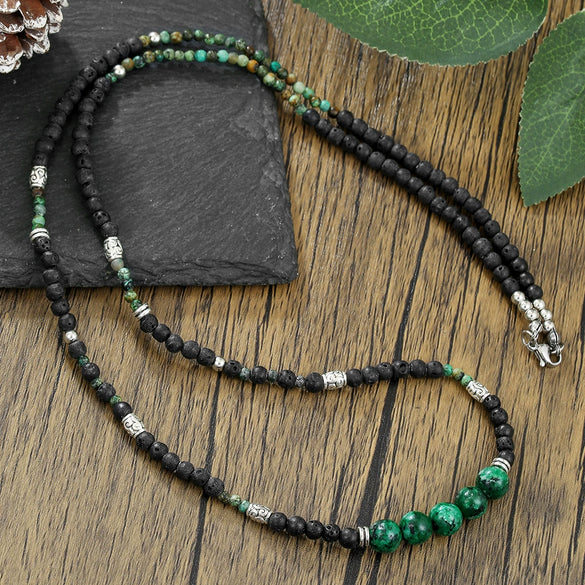 Necklace Stone Geometric Handmade Unisex
