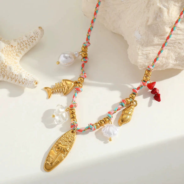 Necklace Titanium Steel Animal Zodiac Electroplating Pendant