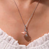 Necklace Titanium Steel Animal Zodiac Mermaid Natural Baroque Pearl Electroplated 18K Goldplated Color Retention Simple Design Unisex