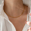 Necklace Titanium Steel Bare Chain Overlapping Electroplating Accessories