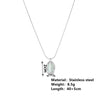 Necklace Titanium Steel Box Chain Geometric Cat's Eye Pendant Electroplating Sweet Animals Style