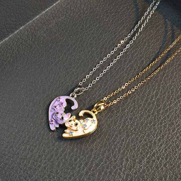Necklace Titanium Steel Cat Animal Zodiac Magnetic Electroplating O Word Chain Light Luxury Fashionable Highend Versatile