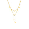 Necklace Titanium Steel Color Retaining Love Four Leaf Clover Shell Multiple Pendants Tassel Geometric Plant Flowers Style
