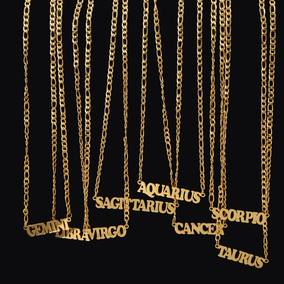 Necklace Titanium Steel Constellation Electroplating