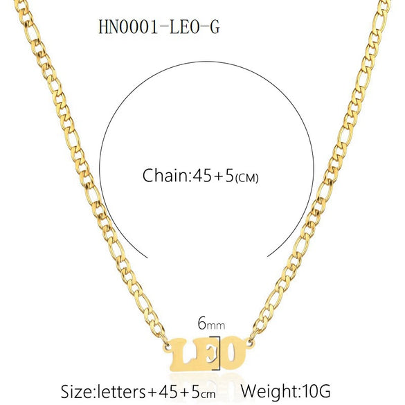 Necklace Titanium Steel Constellation Electroplating