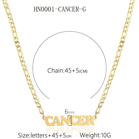 Necklace Titanium Steel Constellation Electroplating