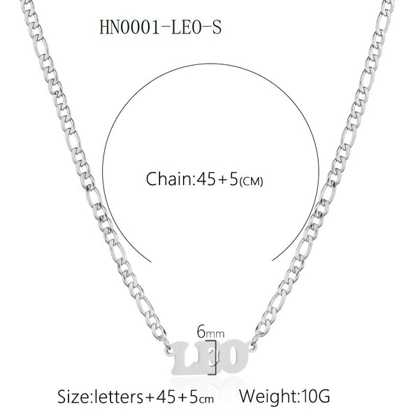 Necklace Titanium Steel Constellation Electroplating