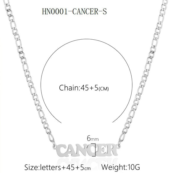 Necklace Titanium Steel Constellation Electroplating