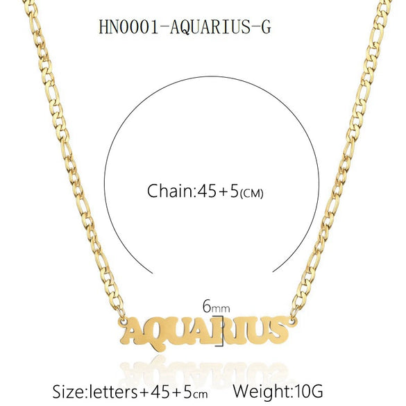 Necklace Titanium Steel Constellation Electroplating
