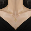 Necklace Titanium Steel Copper Butterfly Tassel Geometric Light Luxury Elegant Gorgeous Allmatch Clavicle Chain For Women