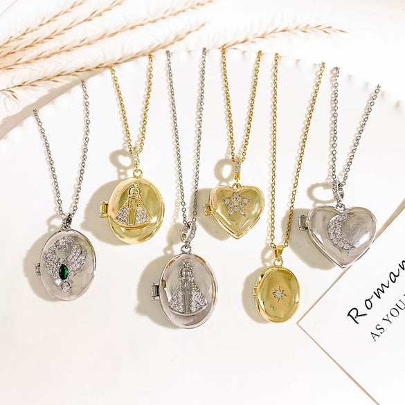 Necklace Titanium Steel Copper Cross Chain Sweet Geometric Real Gold Plated Women's Accessories