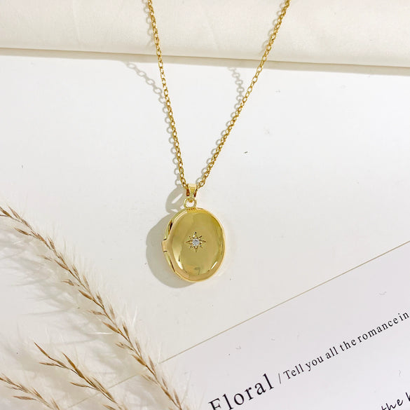 Necklace Titanium Steel Copper Cross Chain Sweet Geometric Real Gold Plated Women's Accessories