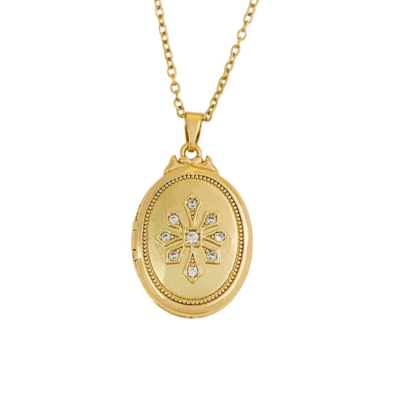 Necklace Titanium Steel Copper Cross Chain Sweet Geometric Real Gold Plated Women's Accessories