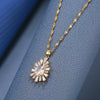Necklace Titanium Steel Copper Diamondencrusted Geometric Light Luxury Women's Cross Chain Pendant