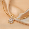 Necklace Titanium Steel Copper Diamondencrusted Geometric Light Luxury Women's Cross Chain Pendant