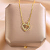 Necklace Titanium Steel Copper Flower Pattern Electroplating For Women