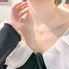Necklace Titanium Steel Copper Flower Pattern Electroplating For Women