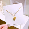 Necklace Titanium Steel Copper Fruit Geometric Diamond Oshaped Chain For Female