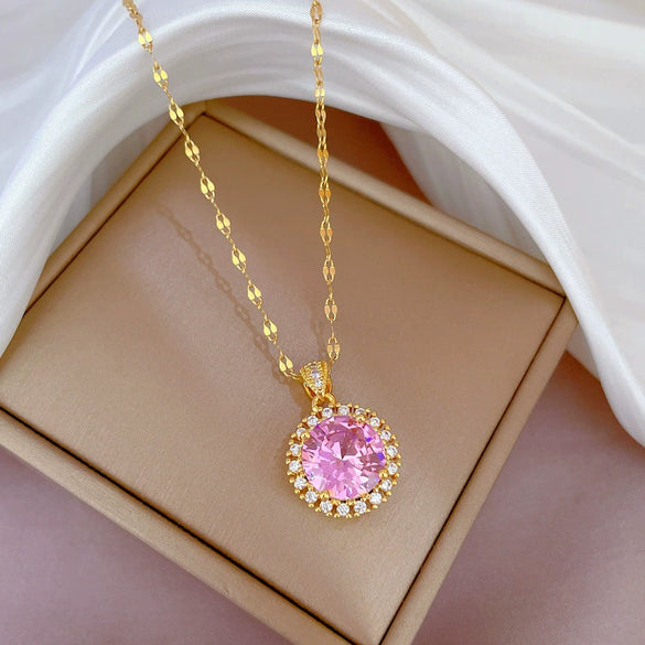 Necklace Titanium Steel Copper Geometric Electroplating Women's