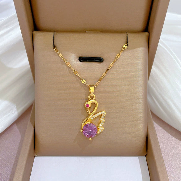 Necklace Titanium Steel Copper Geometric Electroplating Women's