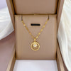 Necklace Titanium Steel Copper Geometric Electroplating Women's