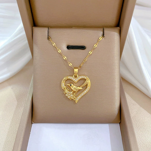 Necklace Titanium Steel Copper Geometric Electroplating Women's