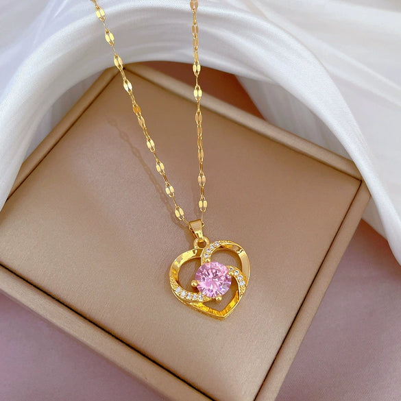 Necklace Titanium Steel Copper Geometric Electroplating Women's