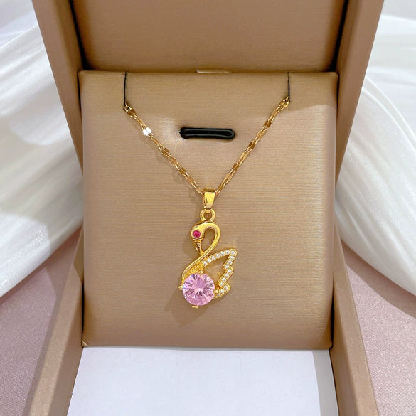 Necklace Titanium Steel Copper Geometric Electroplating Women's