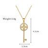 Necklace Titanium Steel Copper Geometric Flower Key Light Luxury Elegant Gorgeous Unisex