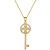 Necklace Titanium Steel Copper Geometric Flower Key Light Luxury Elegant Gorgeous Unisex