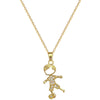 Necklace Titanium Steel Copper Geometric Football Style For Women
