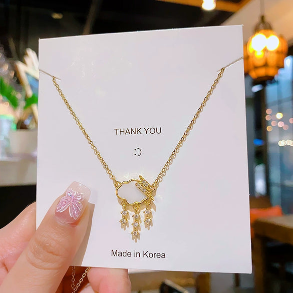 Necklace Titanium Steel Copper Geometric Light Luxury Pendant For Women