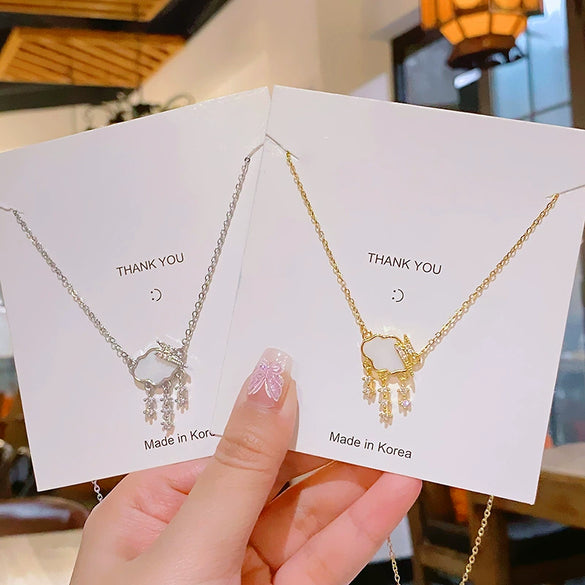 Necklace Titanium Steel Copper Geometric Light Luxury Pendant For Women
