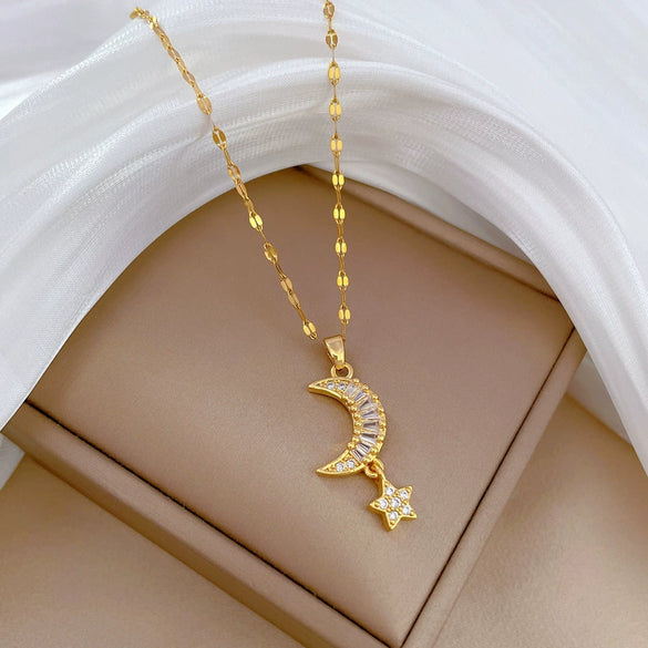 Necklace Titanium Steel Copper Geometric Light Luxury Style