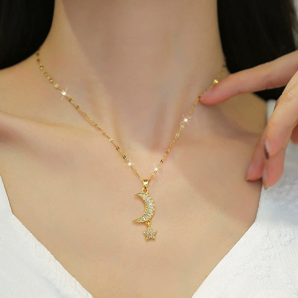 Necklace Titanium Steel Copper Geometric Light Luxury Style