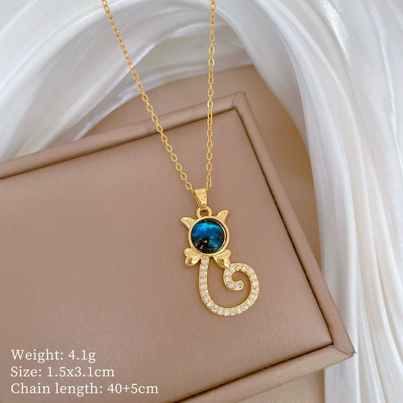 Necklace Titanium Steel Copper Geometric Light Luxury Style