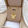 Necklace Titanium Steel Copper Geometric Style Cute Mouse Pendant