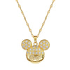 Necklace Titanium Steel Copper Geometric Style Cute Mouse Pendant
