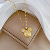 Necklace Titanium Steel Copper Geometric Style Cute Mouse Pendant