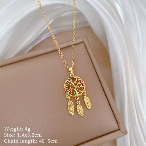 Necklace Titanium Steel Copper Geometric Style Luxury Elegant Gorgeous For Women