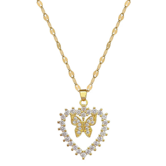 Necklace Titanium Steel Copper Geometric Style