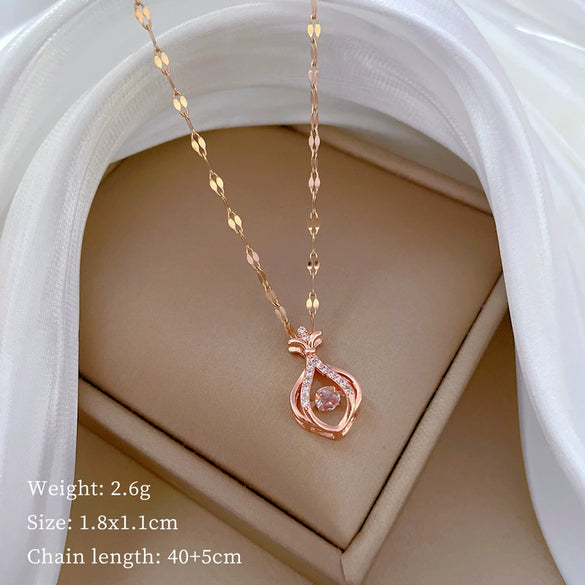 Necklace Titanium Steel Copper Geometric Style