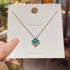 Necklace Titanium Steel Copper Geometric Vintage Plants Flowers Set With Zirconia For Women