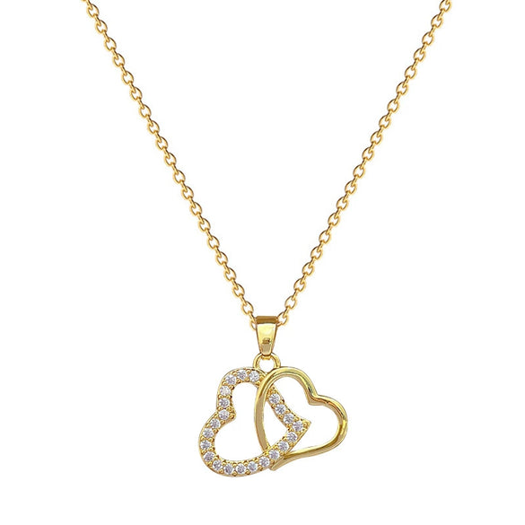 Necklace Titanium Steel Copper Heart Geometric Light Luxury Elegant Gorgeous Allmatch Clavicle Chain Unisex